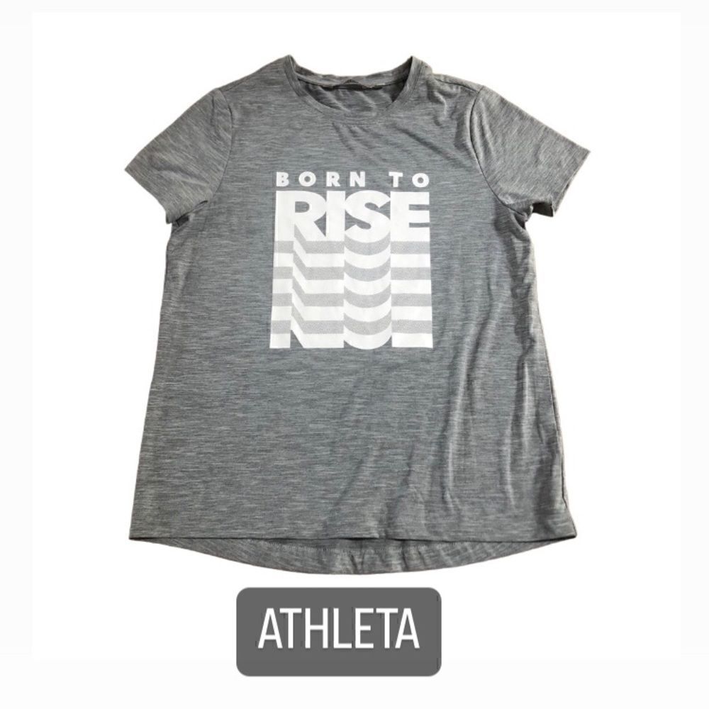 ATHLETA gray shirt tee top short sleeve activewear women’s small